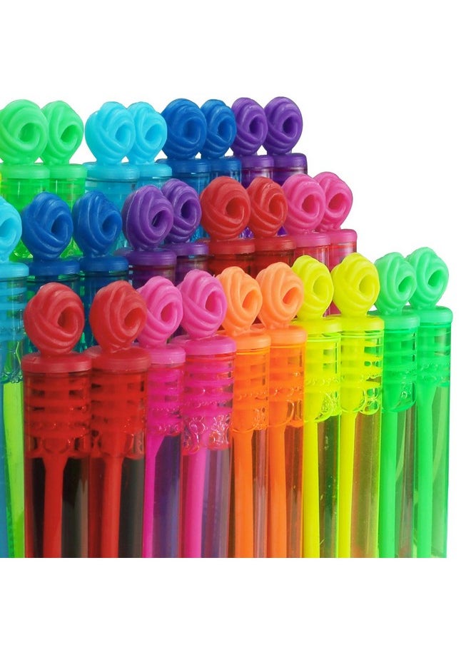 JASNKKONT 32-Piece 8 Colors Mini Bubble Wands Assortment Party Favors Toys For Kids Child, Christmas Celebration,Thanksgiving New Year, Themed Birthday,Wedding, Bath Time,Summer Outdoor Gifts For Girls Boys  - Image 5