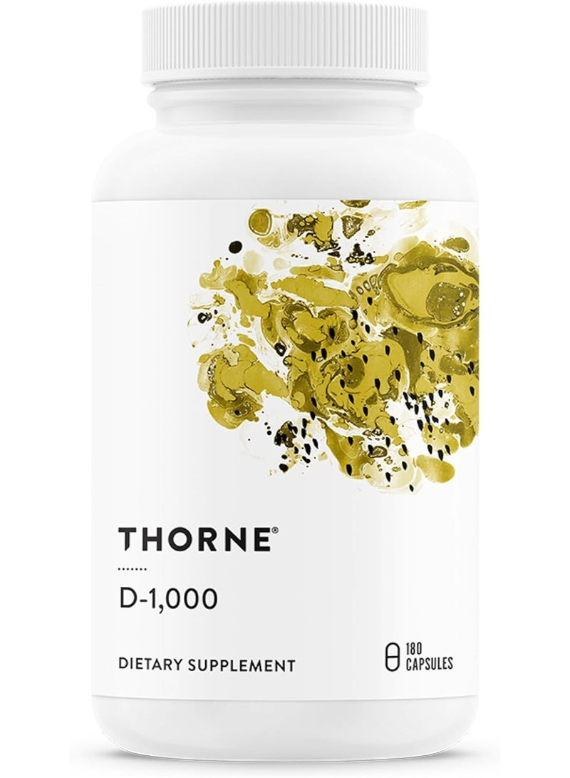 Thorne مكمل غذائي فيتامين د-1000 - 180 كبسولة - Image 1