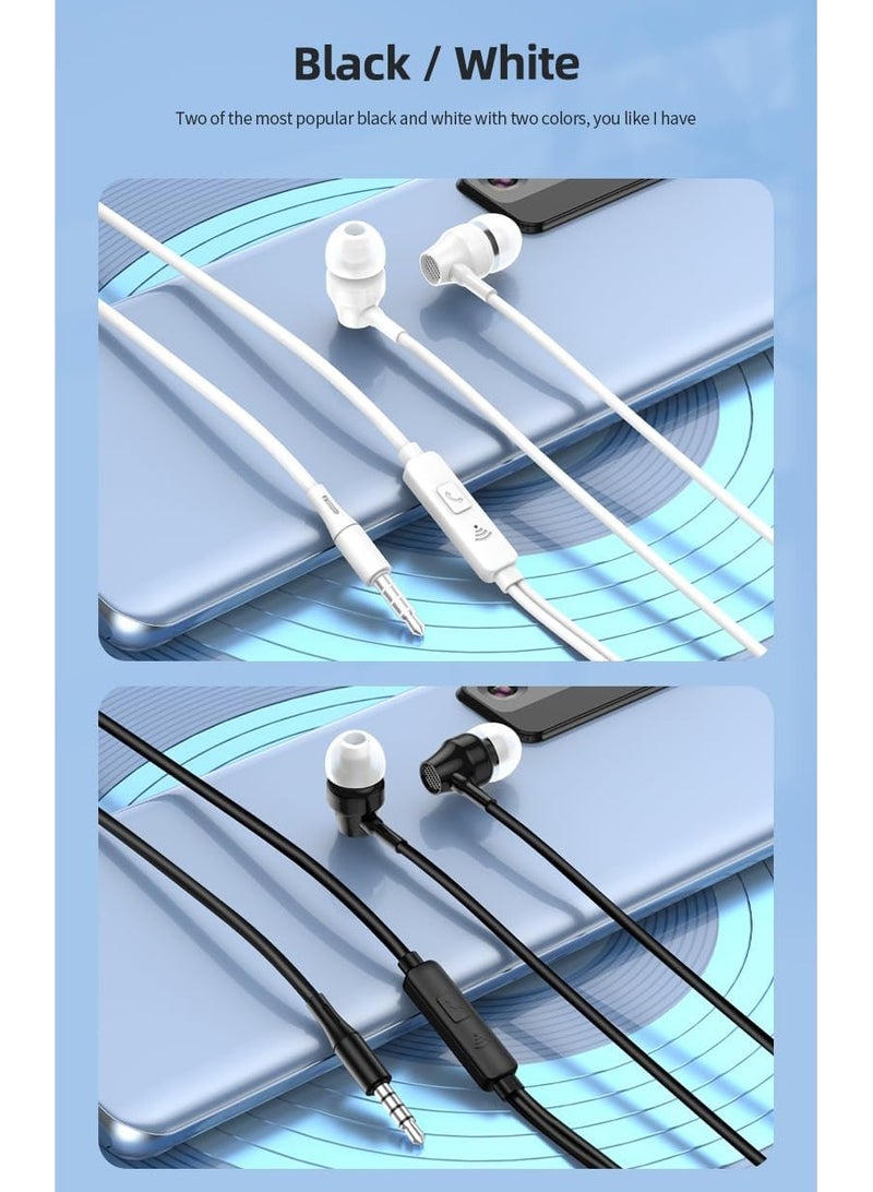 Tingwode SM-10 Stereo Headset With Microphone And Comfortable Wearing For Mobile Phone 1.2 M - Black - Image 2