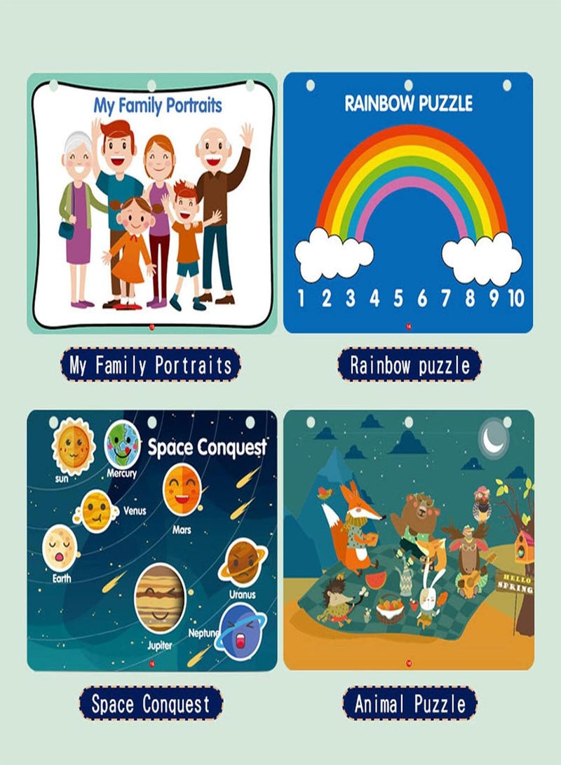 GGOOT 5 Pcs Busy Book For Toddlers 1-3 - Montessori Preschool Busy Book For Kids Learning Activity,Magic Stickers Preschool Learning Activities Sensory Toy For Special Needs Toys - Image 4