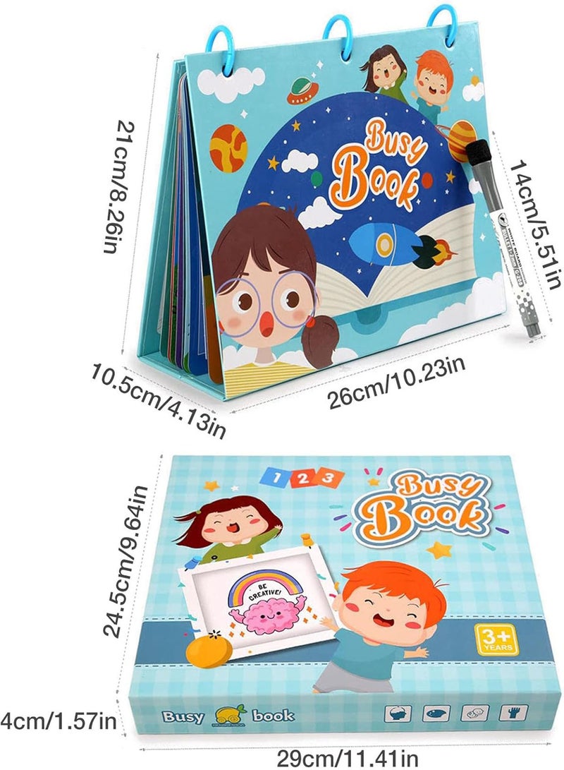 GGOOT 5 Pcs Busy Book For Toddlers 1-3 - Montessori Preschool Busy Book For Kids Learning Activity,Magic Stickers Preschool Learning Activities Sensory Toy For Special Needs Toys - Image 5