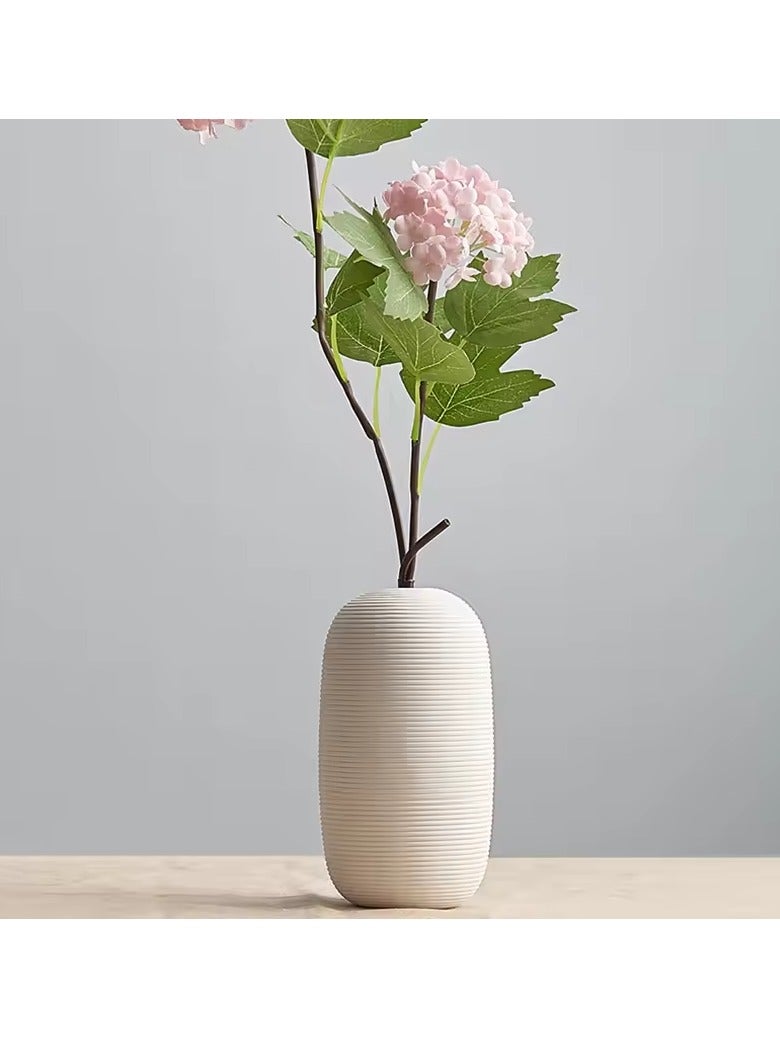 الأزرق جي دبليو مزهرية بورتسي لاينز الفخارية الفخارية الفاخرة باللون الأبيض - مزهرية سيراميك مقوى - مزهرية زهور بارتفاع 10 بوصة - مزهرية زهور (أبيض) - Image 5