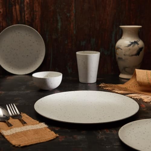 Red Butler Eco-Friendly Bamboo Fiber Plates | Set of 4 Dinner Plates (11-Inch) | Reusable and Stain Resistant | Sturdy Weight and Durable | Microwave & Dishwasher Safe | Classic Design - Image 3