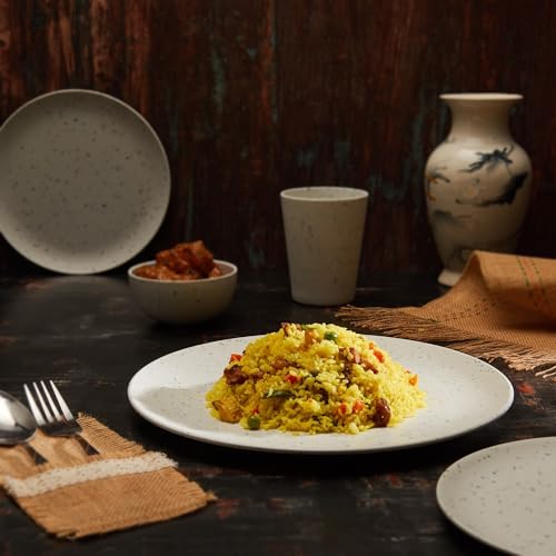 Red Butler Eco-Friendly Bamboo Fiber Plates | Set of 4 Dinner Plates (11-Inch) | Reusable and Stain Resistant | Sturdy Weight and Durable | Microwave & Dishwasher Safe | Classic Design - Image 4