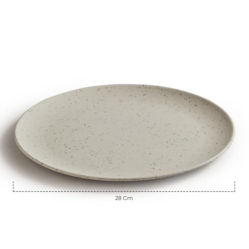 Red Butler Eco-Friendly Bamboo Fiber Plates | Set of 4 Dinner Plates (11-Inch) | Reusable and Stain Resistant | Sturdy Weight and Durable | Microwave & Dishwasher Safe | Classic Design - Image 5