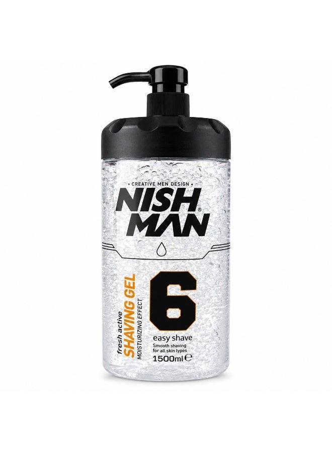 NISHMAN Professional Shaving Gel No.6 – 1500ml - Image 1