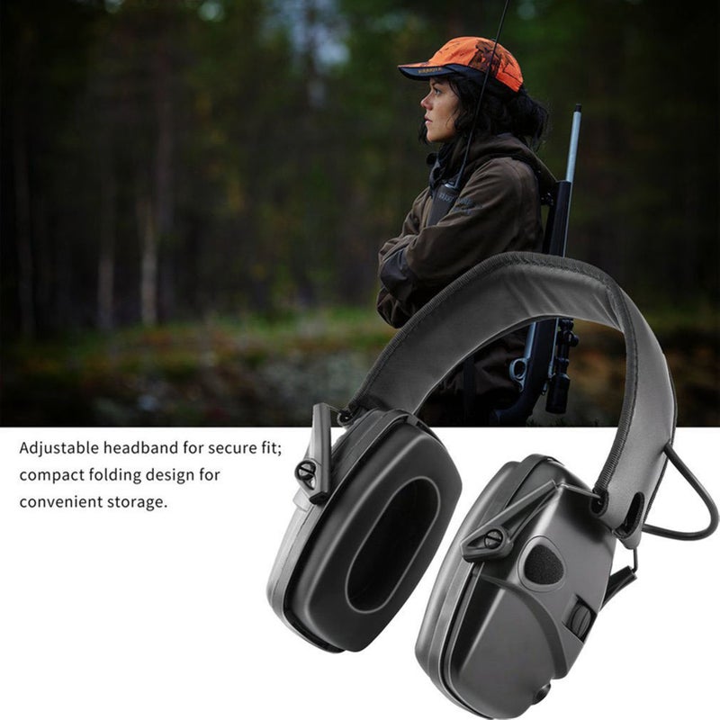 Electronic Folding Ear Protector Anti-Noise Earmuffs for Shooting Hu nting - Image 5