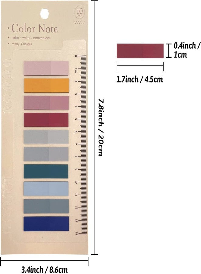 Abhsant Self-Adhesive Page Markers Sticky Note Tabs Colored Reports Writable,Repositionable for Notebooks Flags Strip Index School and Office Supplies (1) - Image 3
