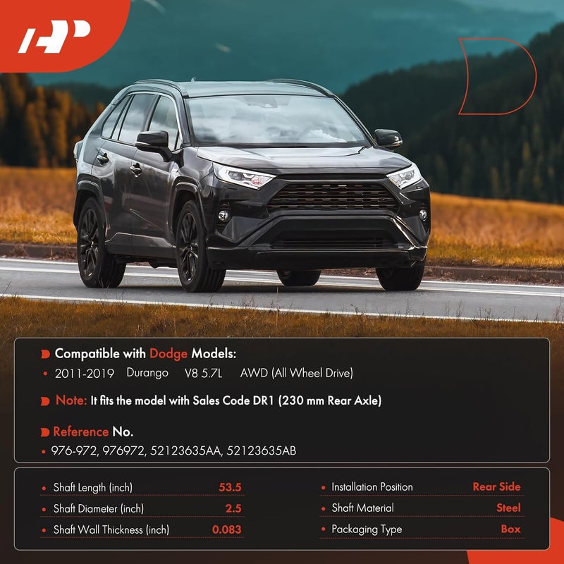 A-Premium Rear Complete Drive Shaft Assembly for Dodge Durango - Image 2