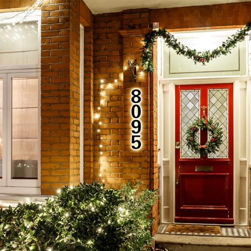 LLtronation 5 Inch Backlit House Numbers for Outside, Stainless Steel, LED Illuminated Home Address Number, Modern Lighted Address Signs for Houses, Restaurant, Waterproof - Image 4