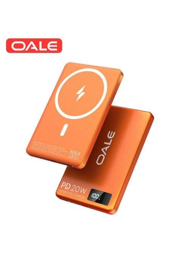 OALE iMagsafe Slim Ultra-Thin Magnetic Power Bank – 5000mAh with LED Display - Image 1