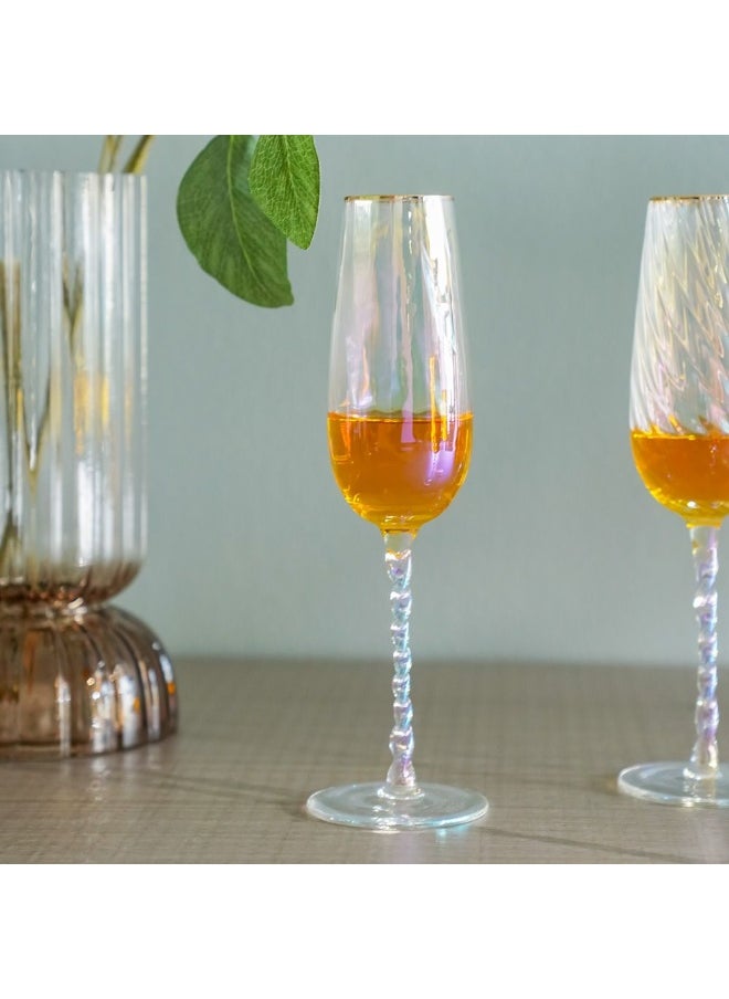 DANUBE HOME Youthfulbite 4-Piece Flute Glass Set 270Ml Elegant And Durable Ideal For Champagne Prosecco Or Sparkling Wine Perfect For Special Occasions Bars Or Home Use  - Image 2