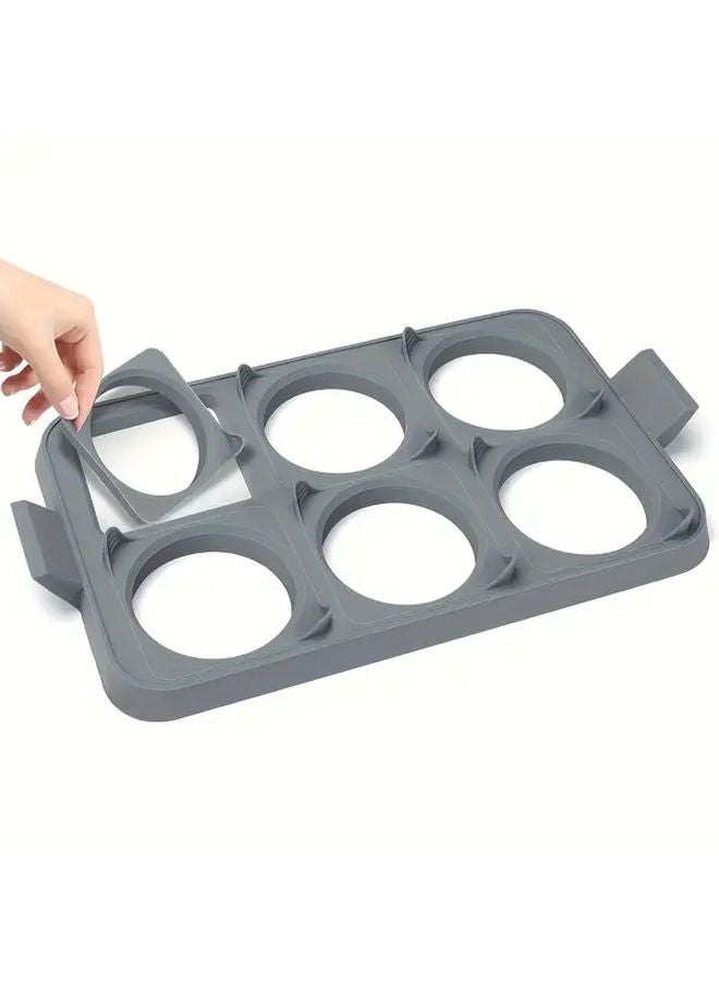 6 Round 6 Square 7 In 1 Silicone Egg Rings Non Stick Heat Resistant Egg Molds - Image 1