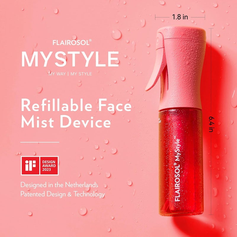 فليروسول MyStyle، زجاجة رذاذ للشعر - زجاجة رذاذ صغيرة للسفر، رذاذ ماء مستمر فائق النعومة للوجه وتصفيف الشعر والصالون والتنظيف والجمال والتونر والترطيب والمكياج، 3.04 أونصة / 90 مل، وردي - Image 4