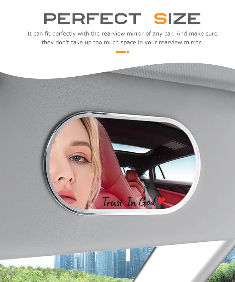 SCUARI ملصقات سيارات SCUARI 4 قطع، ملصقات سيارات، ملحقات سيارات، ملصق مرآة خلفية ثق في الله، ملصقات سيارات وملصقات، ملصقات سيارات للنساء، ديكور مرآة ثق في الله، تناسب معظم المركبات (أسود وأحمر) - Image 4