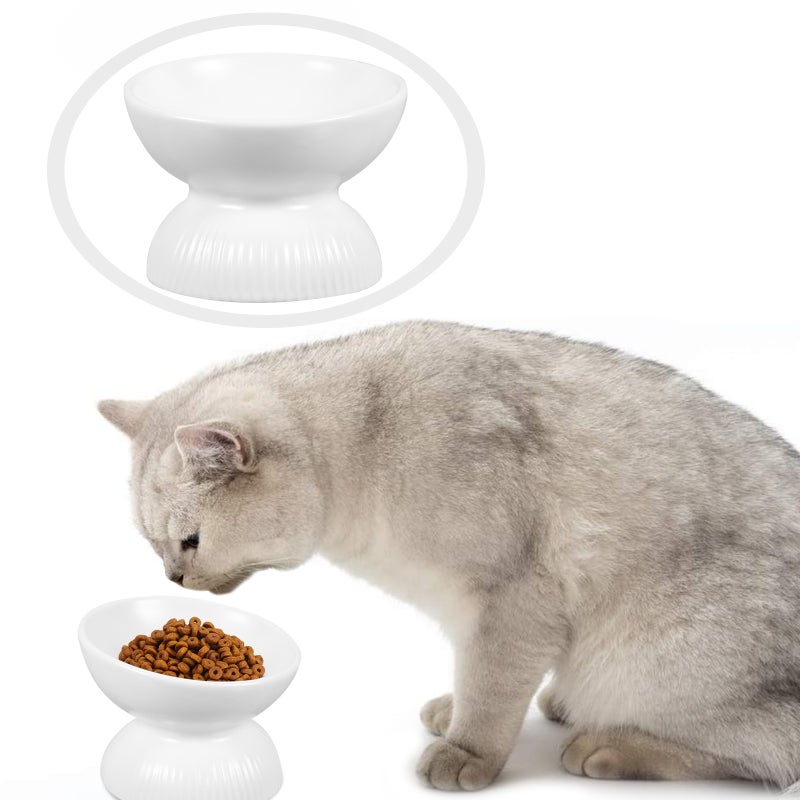Ceramic Cat Feeder Pet Bowl Cat Eating Bowl Pet Neck Food Feeder - Image 1