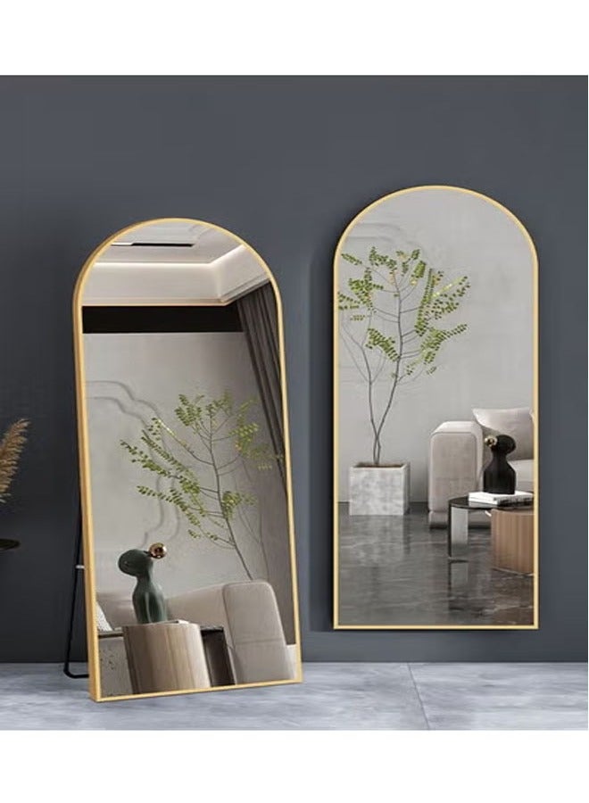 كيكي مرآة خلع الملابس قائمة كاملة الطول 80 × 180 لون ذهبي - Image 1