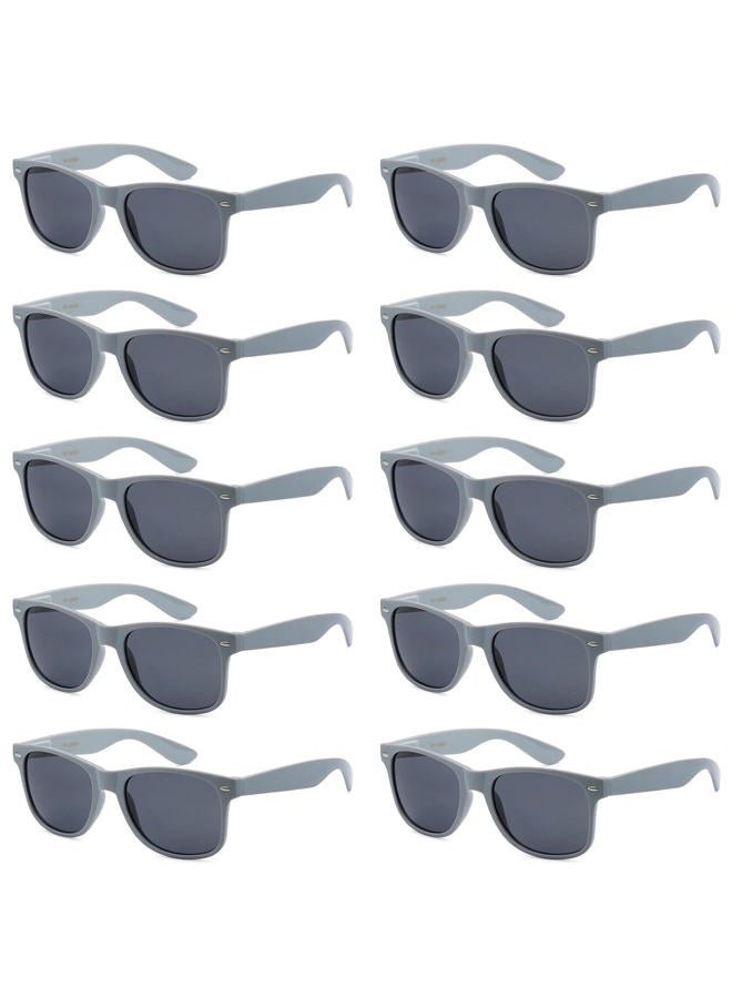 Got Shades Wholesale Bulk Unisex 80's Retro 100% UV Sunglasses for Adults - 10 Pack - w/Flex Hinges - Image 1
