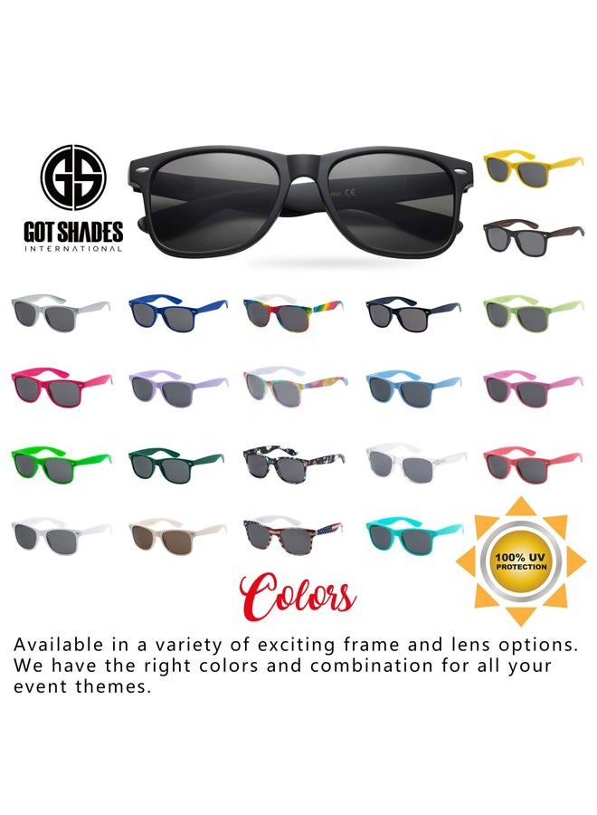Got Shades Wholesale Bulk Unisex 80's Retro 100% UV Sunglasses for Adults - 10 Pack - w/Flex Hinges - Image 5