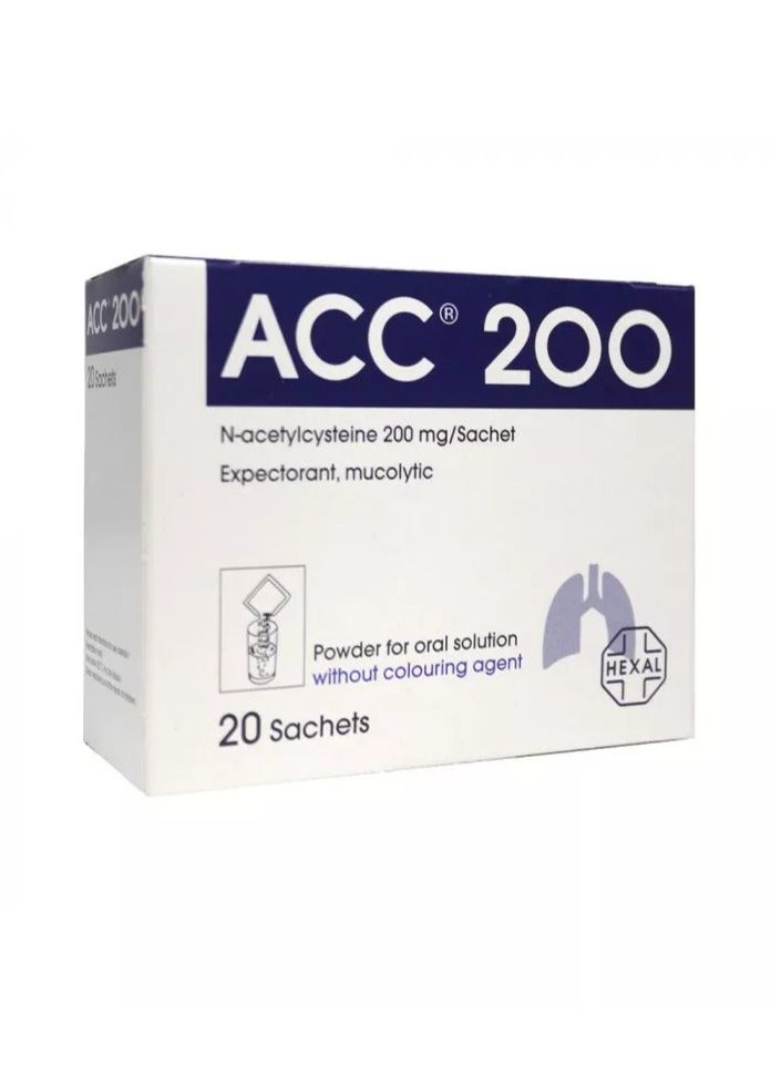 Acc 200mg Oral Solution Powder 3g Sachet 20’s