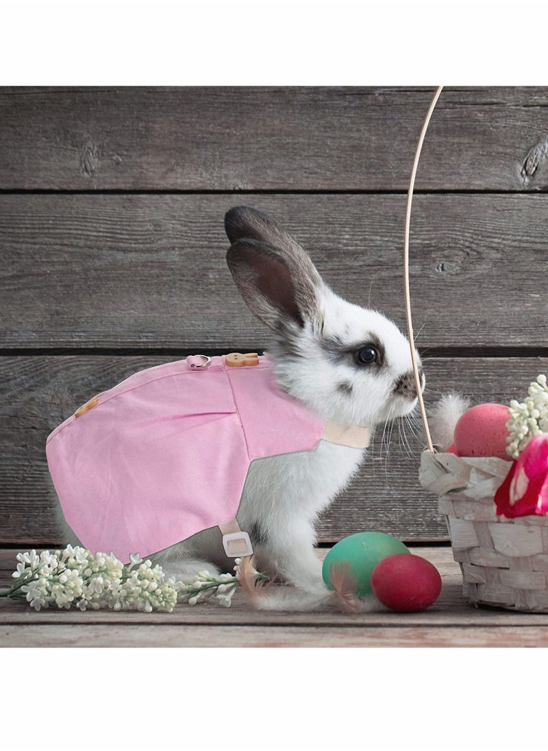 Y&D - Pet Rabbit Dress with Harness Set Costume Walking Breathable Small Animal Vest Escape Proof - Image 1