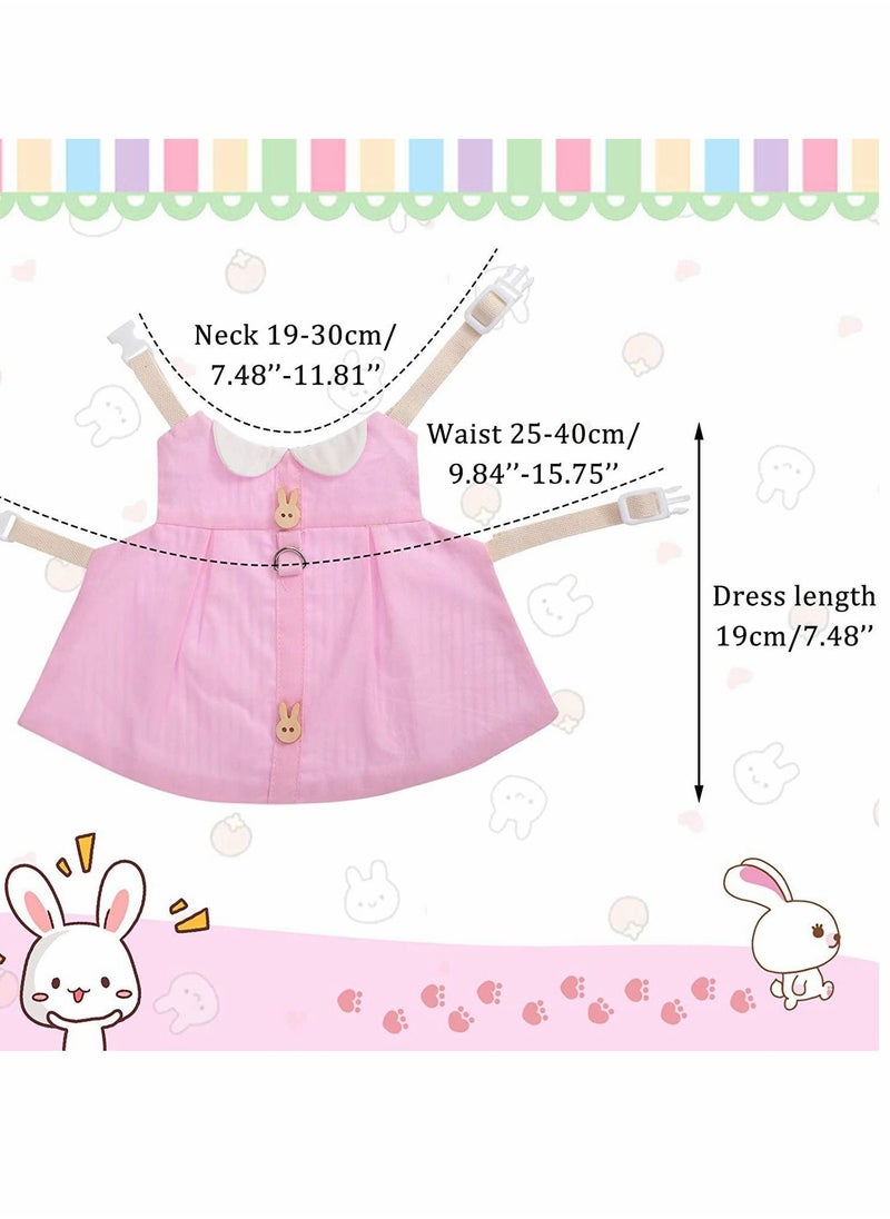 Y&D - Pet Rabbit Dress with Harness Set Costume Walking Breathable Small Animal Vest Escape Proof - Image 1