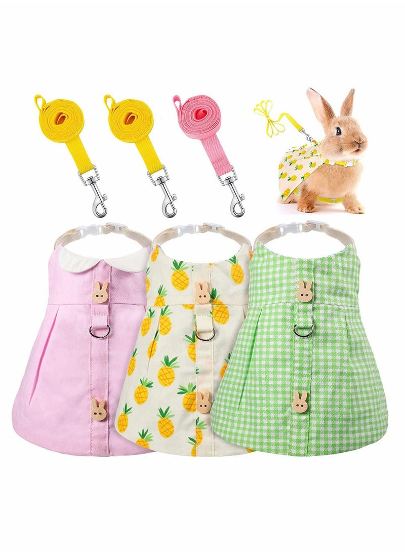 Y&D - Pet Rabbit Dress with Harness Set Costume Walking Breathable Small Animal Vest Escape Proof - Image 1