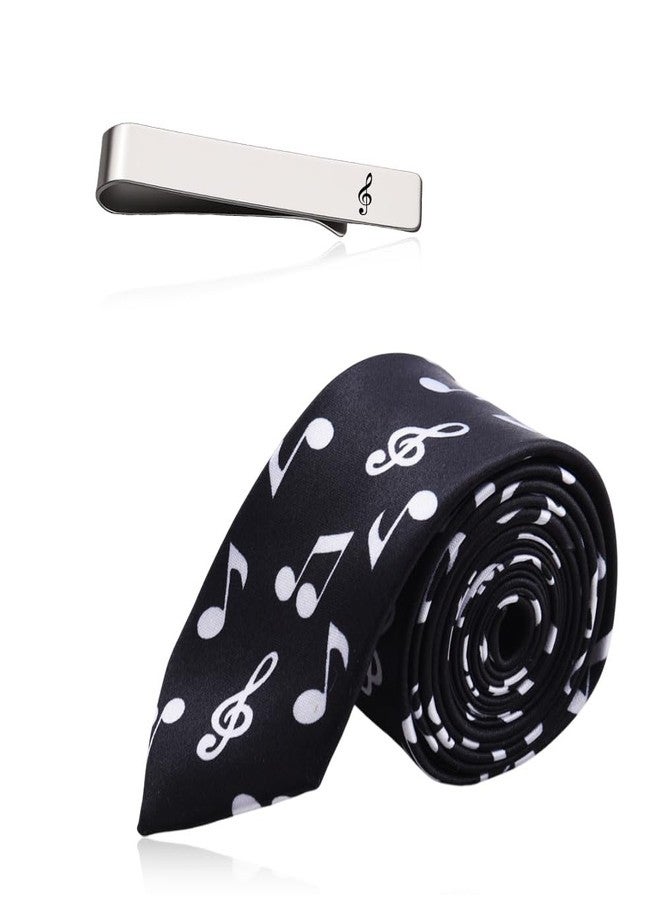 Sdopbinbin Mens Musical Note Tie Clip for Men Boys Music Valentines Day Gifts for Him Husband Son Musician Birthday Gift for Grandson Brother Music Lovers Gifts for Men Teens Engraved Tie Clip with Music Note - Image 1