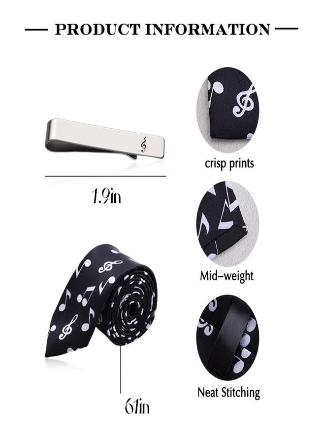 Sdopbinbin Mens Musical Note Tie Clip for Men Boys Music Valentines Day Gifts for Him Husband Son Musician Birthday Gift for Grandson Brother Music Lovers Gifts for Men Teens Engraved Tie Clip with Music Note - Image 2