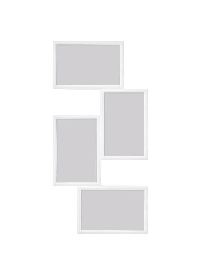 Collage frame for 4 photos, white, 21x41 cm  - Image 1