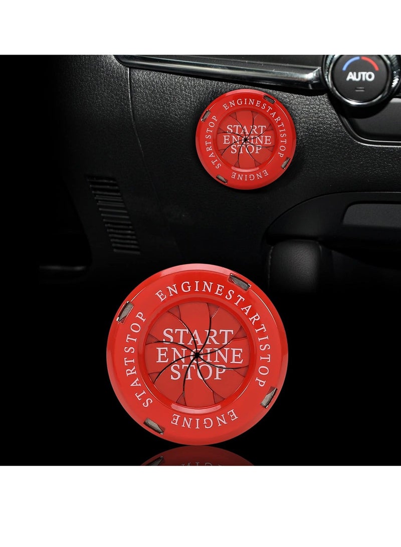 SYOSI Rotary Engine Start Stop Push Button Cover Trim for Car Interior Accessories Ignition Protector Decoration Cap Sport Racing Modification Ring Anti Scratch Car Button Decoration Ring - Image 1