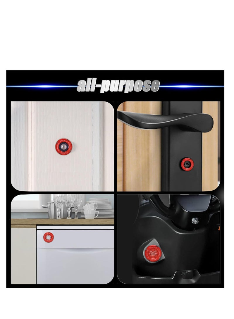 SYOSI Rotary Engine Start Stop Push Button Cover Trim for Car Interior Accessories Ignition Protector Decoration Cap Sport Racing Modification Ring Anti Scratch Car Button Decoration Ring - Image 5