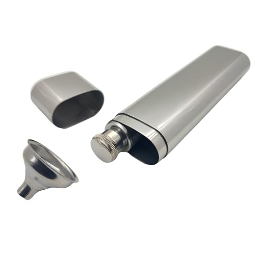 CNFLASK Stainless Steel Mirror Polished 1-Finger Cigar Case with 2oz Tube Flask Cigar Tube Pocket Cigar Holder - Image 2