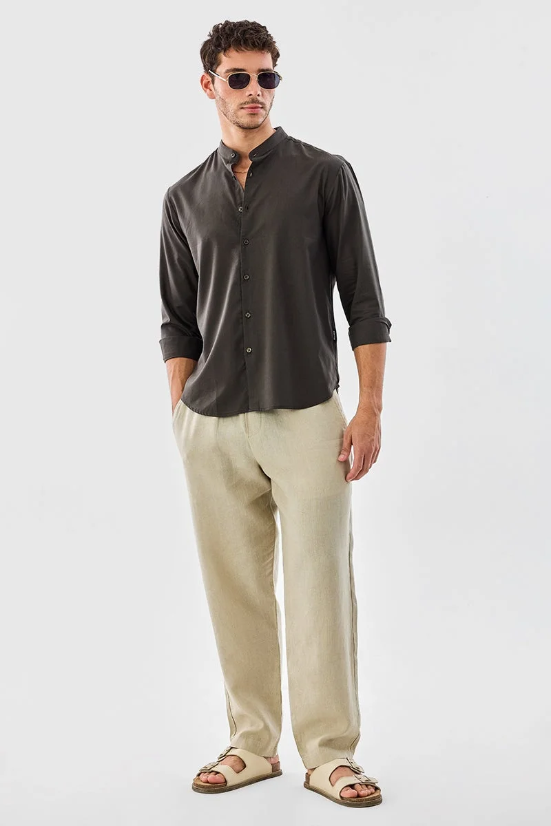 SNITCH Regular Fit Mandarin Shirt