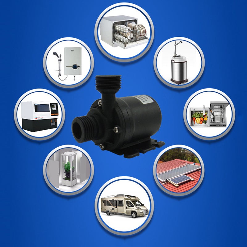Submersible Water Pump: DC12V Brushless Motor, Low Noise High Efficiency, 800L/H Flow - Long 20000-Hour Service Life, Energy Saving for Aquariums, Fountains and Hydroponic Systems - Image 3