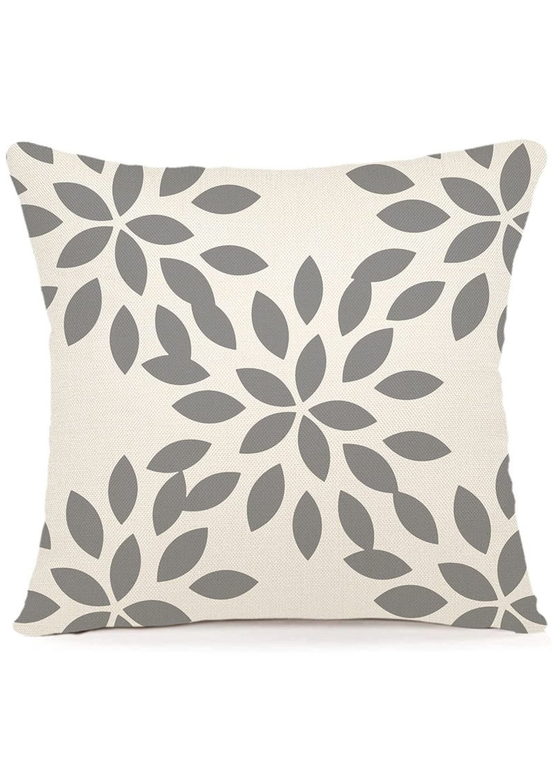 MIXDE Pillow Covers 18x18 Set of 4, Modern Sofa Throw Pillow Cover, Decorative Outdoor Linen Fabric Pillow Case for Couch Bed Car 45x45cm (Gray, 18x18,Set of 4)  - Image 5