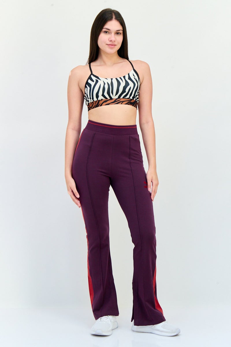 PUMA Women Animal Print Padded Sports Bra, Multicolor - Image 4