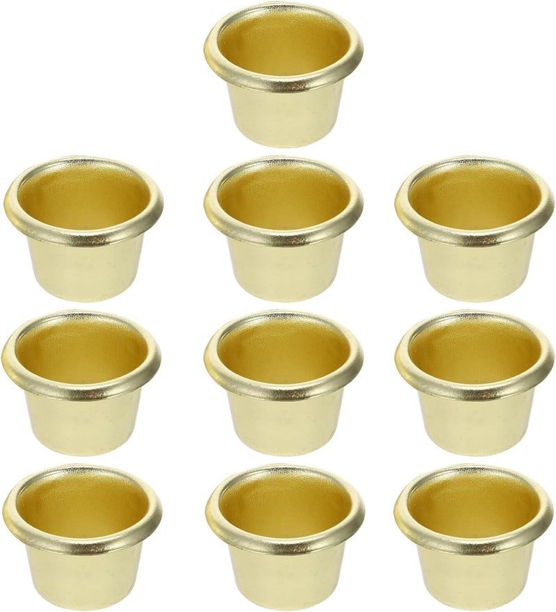 10pcs Metal Candle Holders Decorative Mini Candlesticks Bronze Color Garden Party Tealight Candle Cups for Home Table Centerpiece - Image 1