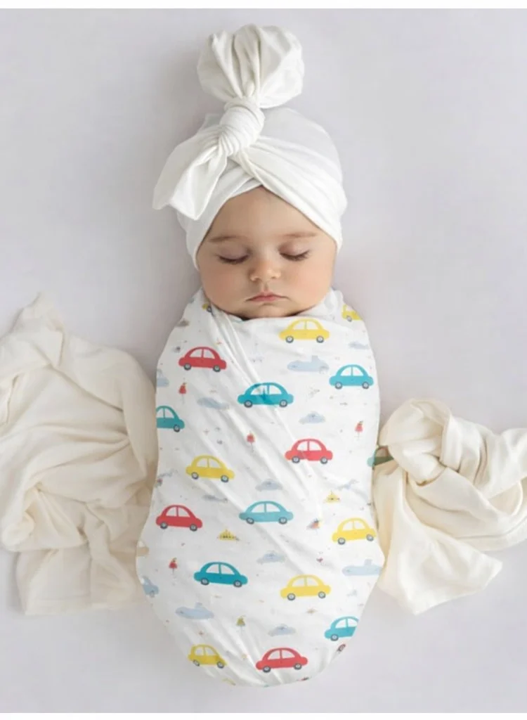TUMMY TUMMY  Printed Baby swaddles for new born babies pack of 3