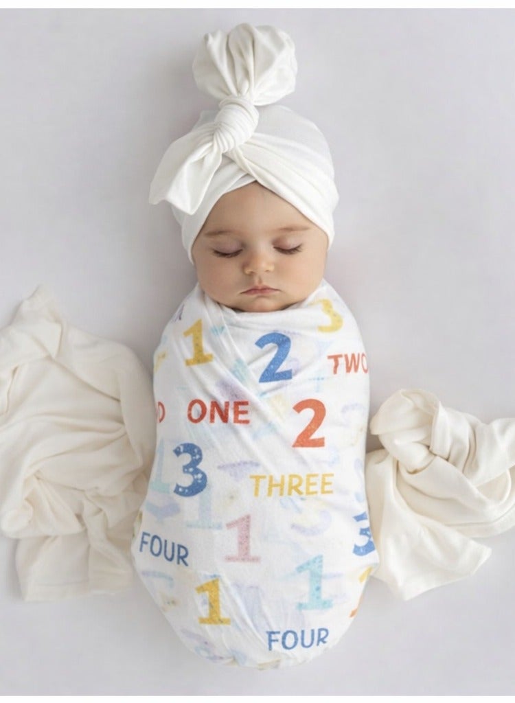 TUMMY  Printed Baby swaddles for new born babies pack of 3 - Image 4
