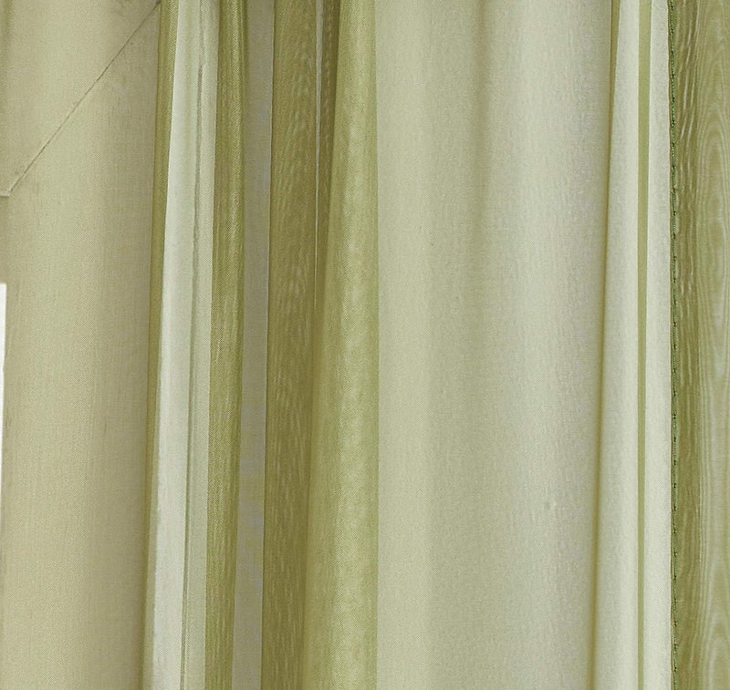 LinenZone Sage Green Window Scarf Valance in 144 Inch Size. Use Window Scarves as Canopy Bed or Backdrop Curtains, Curtain Scarf, or Sheer Fabric for Draping. (Amazing 55 x 144, Sage) - Image 2