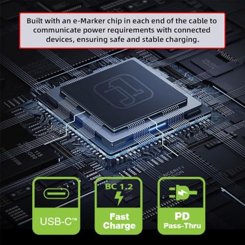 ETZIN 80Gbps USB C U Shaped Angle Data Adapter PD240W USB4.0 Type C Male to Male 180°Angle Fast Charge Connector USB4.0 C Full Function U Shape Plug, 8k@60HZ Casting, for Phone,Steam Deck,EPL-1554CC - Image 5
