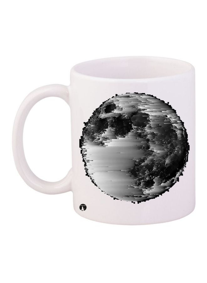 RYN Abstract Printed Coffee Mug White/Black 11ounce