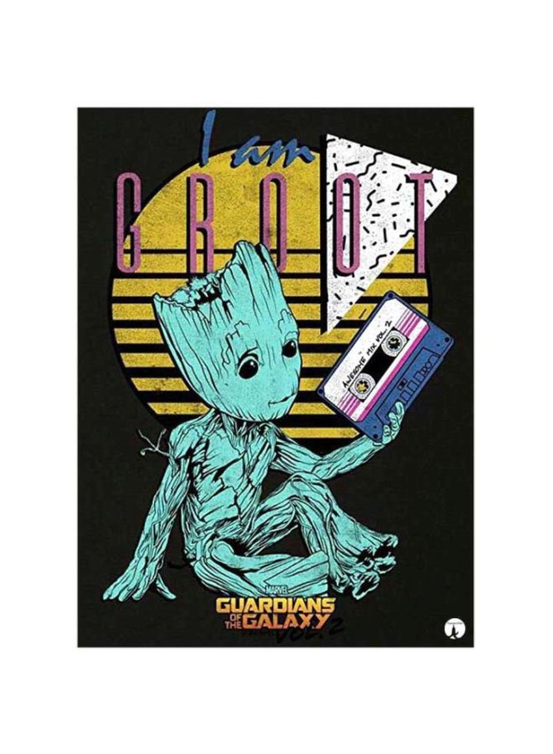 RKN Groot Printed Mousepad Blue/Black/Yellow