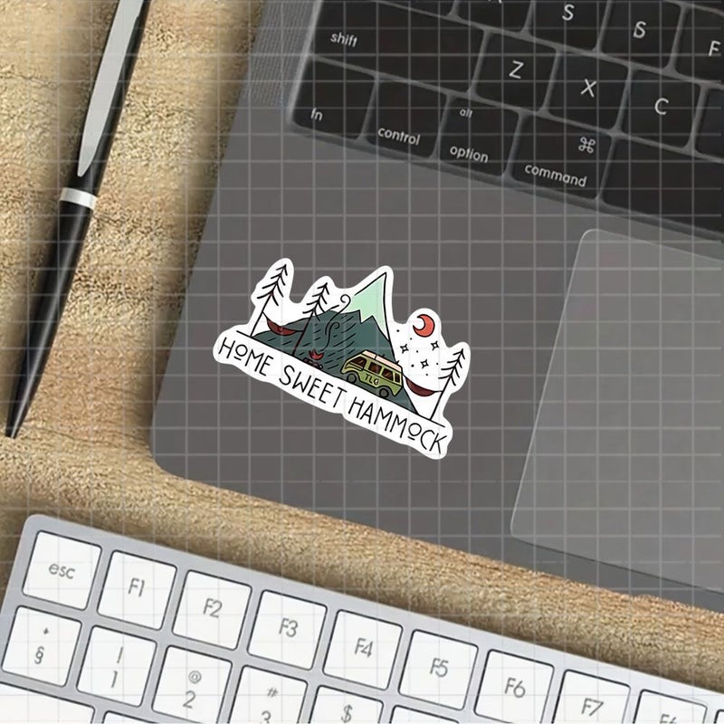 3 Inch Home Sweet Hammock Vinyl Sticker Camping Humor For Laptops Water Bottles Matte Finish Self Adhesive - Image 3