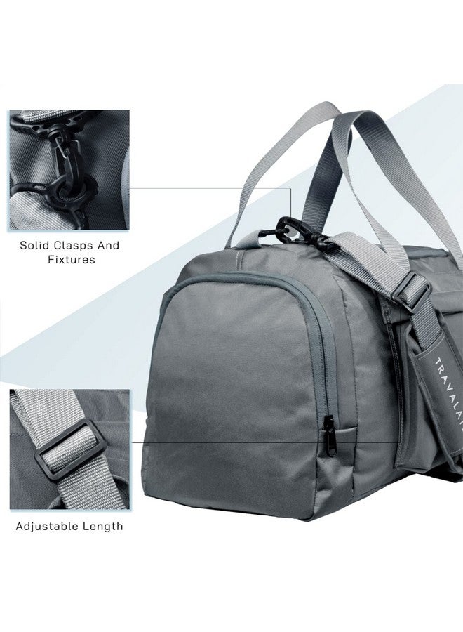 TRAVALATE Travel Duffle Luggage Bag Organizer | Multi Pocket Ultra-Light| Polyester 45 Lt| Men And Women | 21 X 09 X 11 Inch | Grey, 22.9 Cm - Image 5