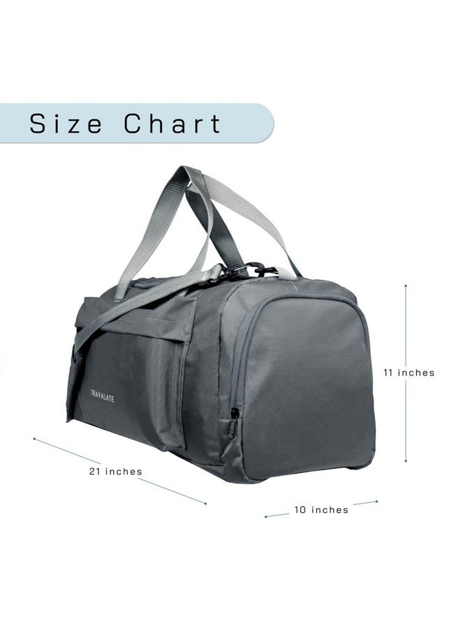 TRAVALATE Travel Duffle Luggage Bag Organizer | Multi Pocket Ultra-Light| Polyester 45 Lt| Men And Women | 21 X 09 X 11 Inch | Grey, 22.9 Cm - Image 2