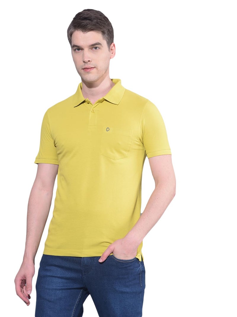 Dollar Mens Cotton Casual Solid Polo Tshirt (Pack of 1) - Image 1