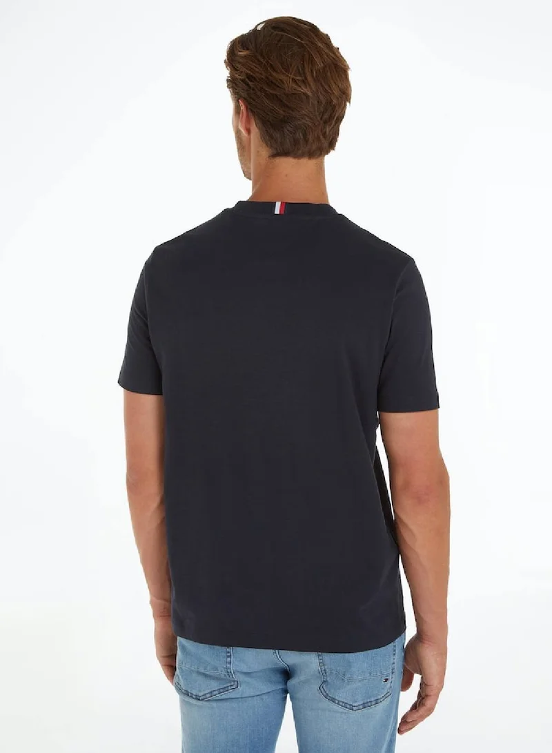 TOMMY HILFIGER Men's Hilfiger 1985 Collection Featuring a Crew Neck T-Shirt - Cotton, Blue