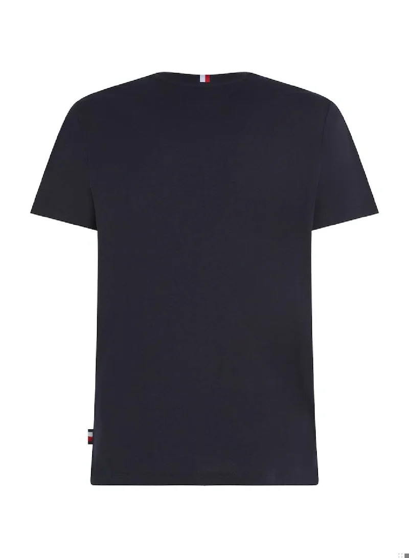 TOMMY HILFIGER Men's Hilfiger 1985 Collection Featuring a Crew Neck T-Shirt - Cotton, Blue